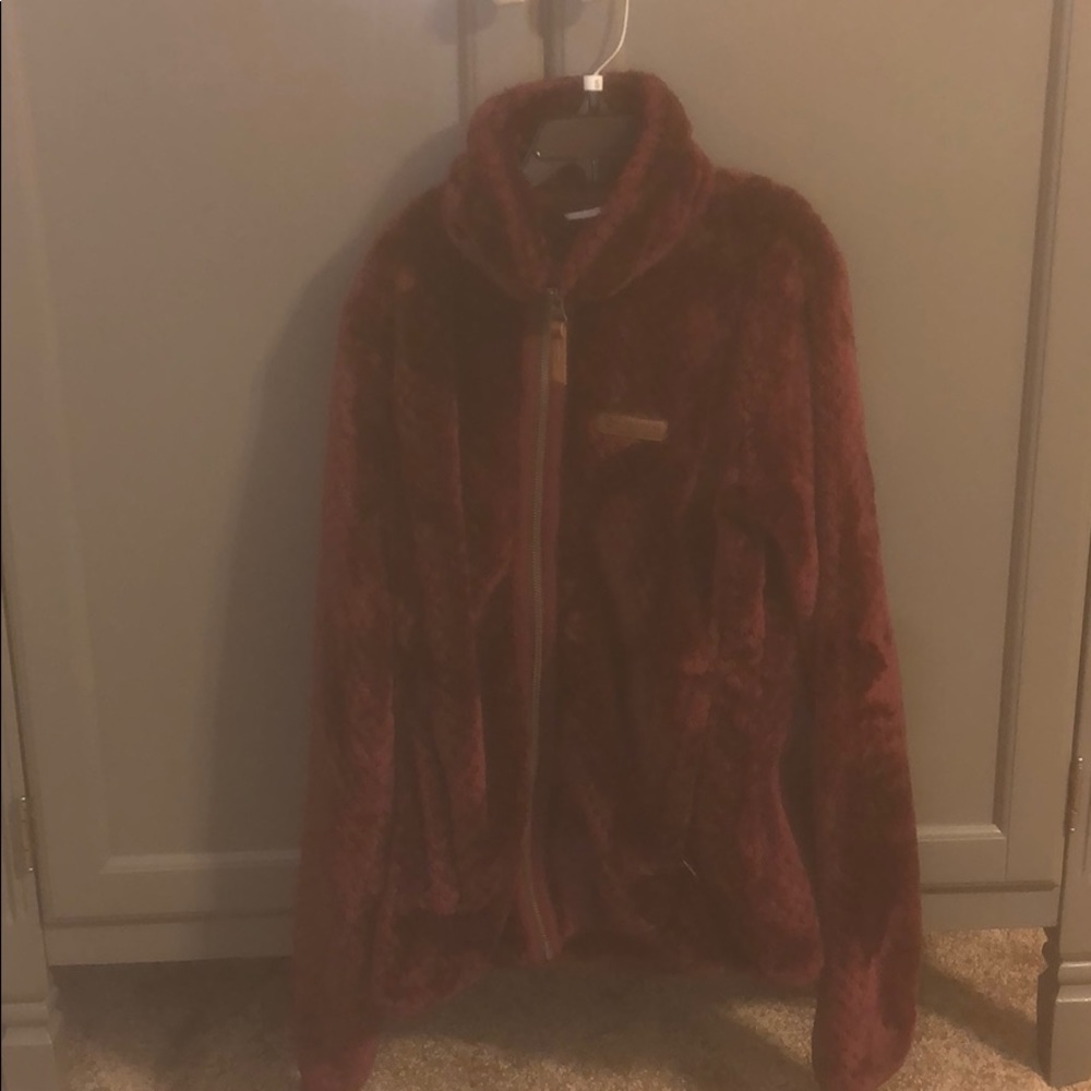A Columbia fuzzy zip up sweatshirt
